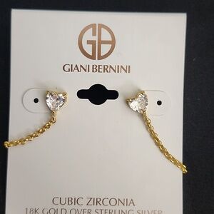 Giani Bernini Gold and Silver Heart Chain Earrings DISCOUNTED PRICED TO SALE 🤑